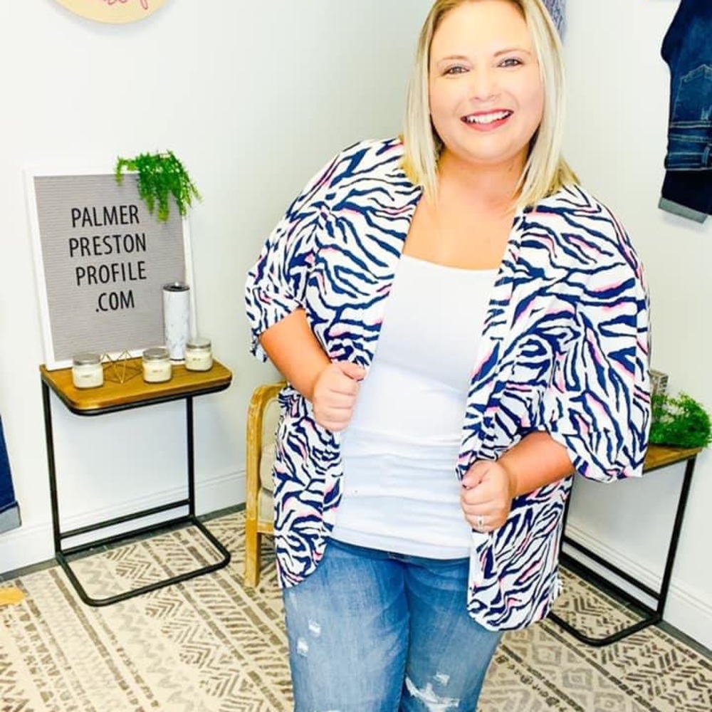 NWT Zebra Print Kimono